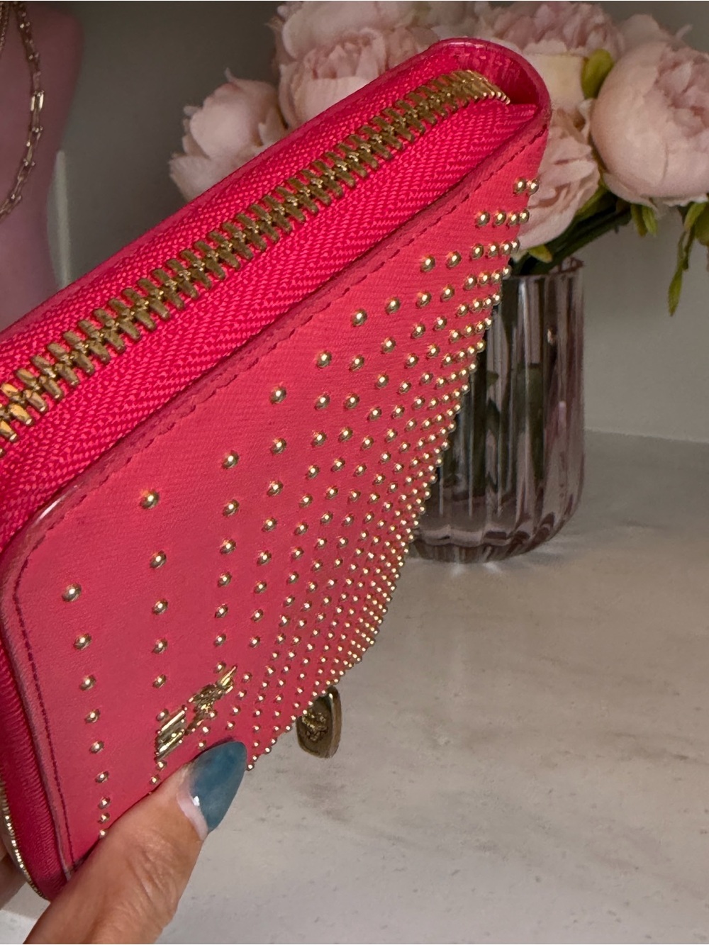 MCM Rose colored Studded Wallet - Picture 3 of 11